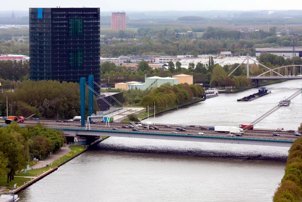 hrc-projects-aerial view of Galecopper-bridge Utrecht